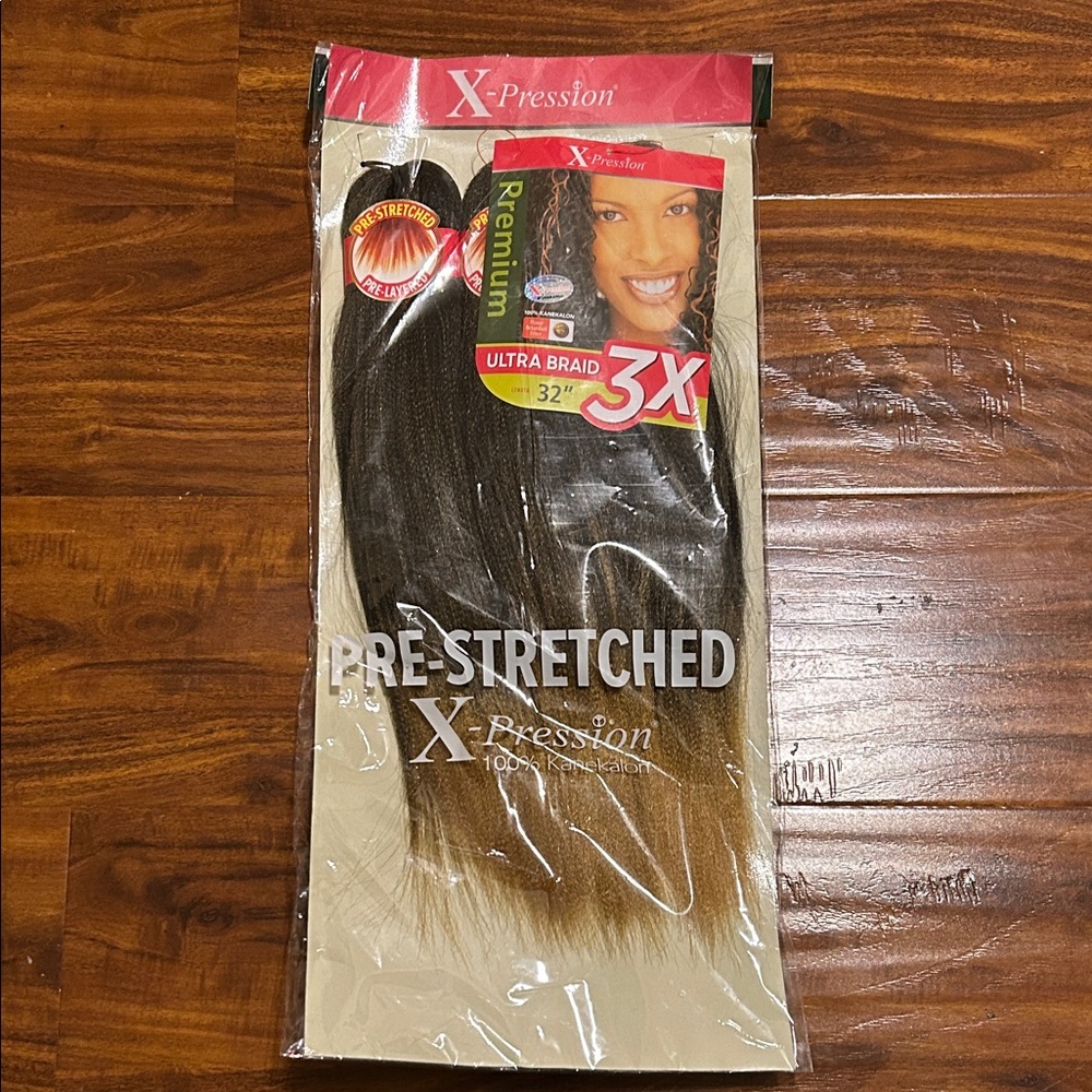 FREE Pre-Stretched Ultra Braid Hair - Black and Brown 100% Kanekalon